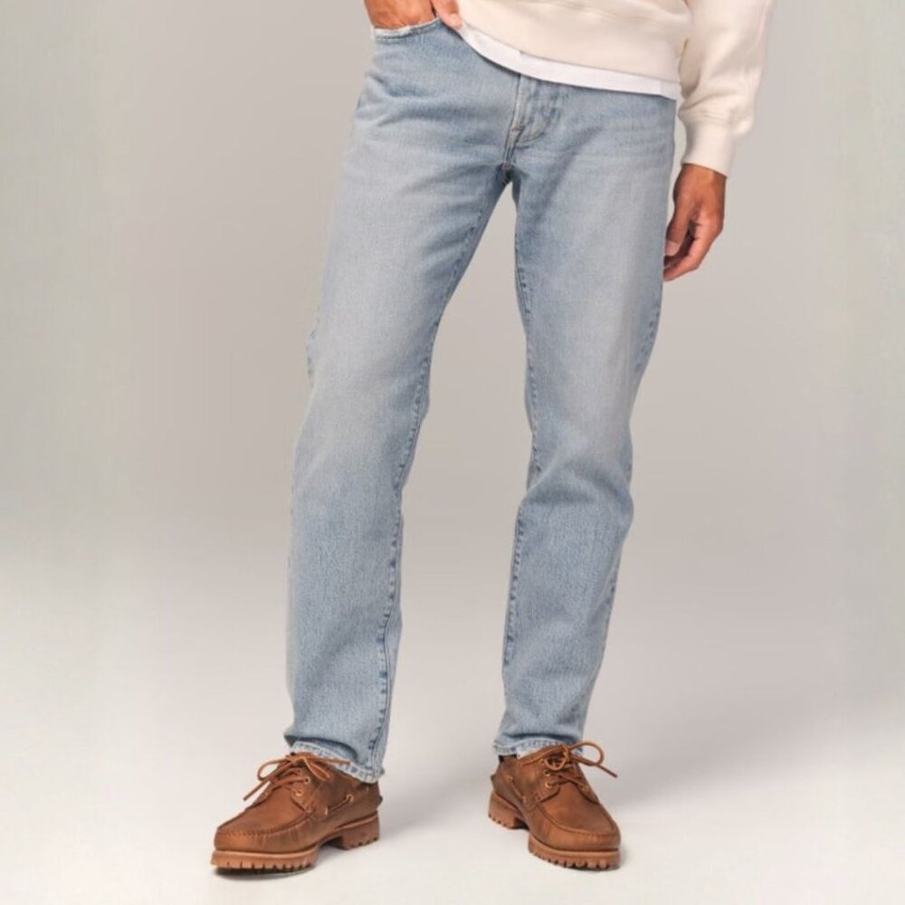 Light Wash 90s Straight Jeans | Abercrombie & Fitch